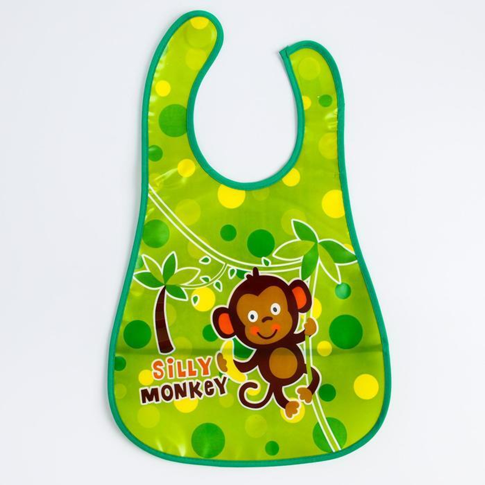 1890561 Нагрудник с карманом для мальчика, непромокаемый, на липучке, цвета МИКС