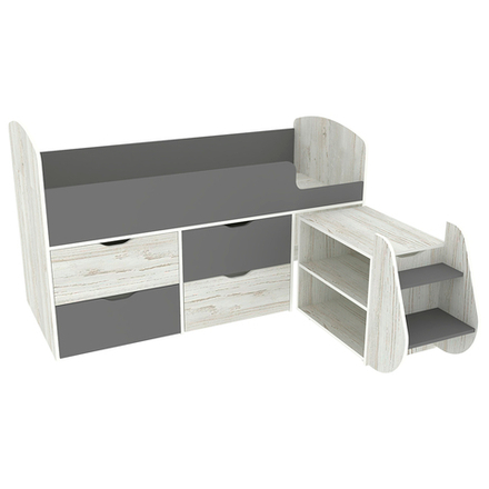 Кровать-чердак КарИВи Малыш 7 Винтерберг Темно-серый