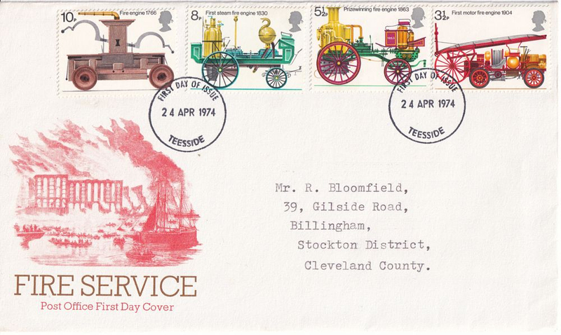 Конверт Первого дня Великобритании от 24 апреля 1974 года с четырьмя марками и спецгашенем