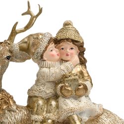 СТАТУЭТКА "ДЕТИ НА ОЛЕНЕ" 14,5Х7Х14 СМ