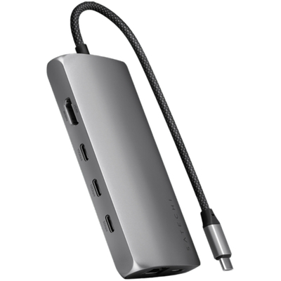 SATECHI USB-C MultiPort Adapter 8K with Ethernet V3 - Space Gray