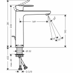 Смеситель для раковины Hansgrohe Vernis Blend 71552670 черный матовый