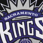 Баскетбольная толстовка Mitchell&Ness NBA Chainstitch Fleece Vintage Logo Sacramento Kings Sweatshirt Black