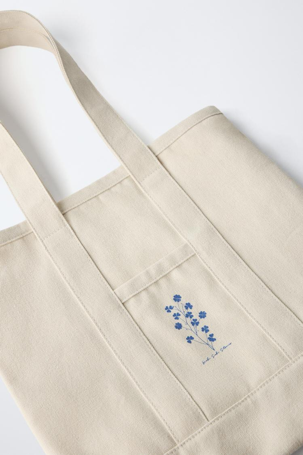 ZARA БАЗОВАЯ СУМКА-ШОПЕР, БЕЛЫЙ