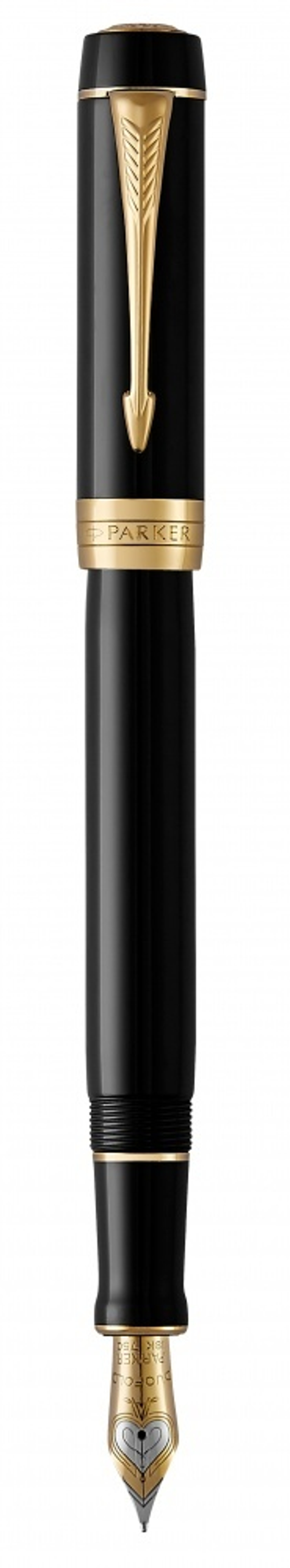 Перьевая ручка Parker Duofold Classic Centennial, Black GT, перо: F
