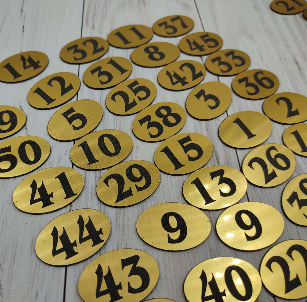 Нумерация для гардероба 100шт (овал)