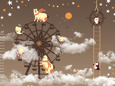 Дизайнерские обои Wall Street Funny Tour