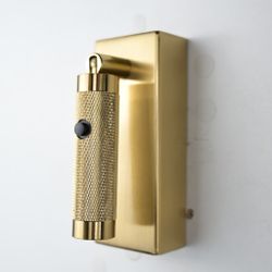 Бра Chelsom Wall Led Knurl Brass By Imperiumloft