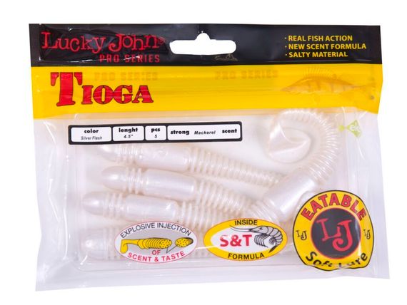 Виброхвосты съедобные LJ Pro Series TIOGA 4.5in (11,4 см), цв. 026, 5 шт.