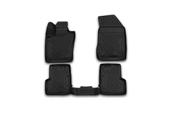 Коврики Standard, 3D в салон JEEP Renegade, 2015 - , 4 шт. (полиуретан, чёрные) Element.CARJEP00013
