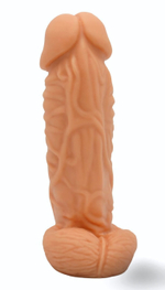 Фаллоимитатор Конг на трусиках с плугом - 19 см. (Цвет: телесный)