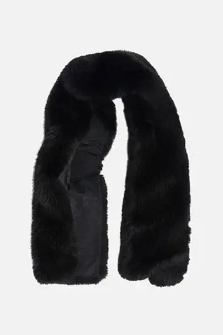 Шарф из экомеха темно-коричневый