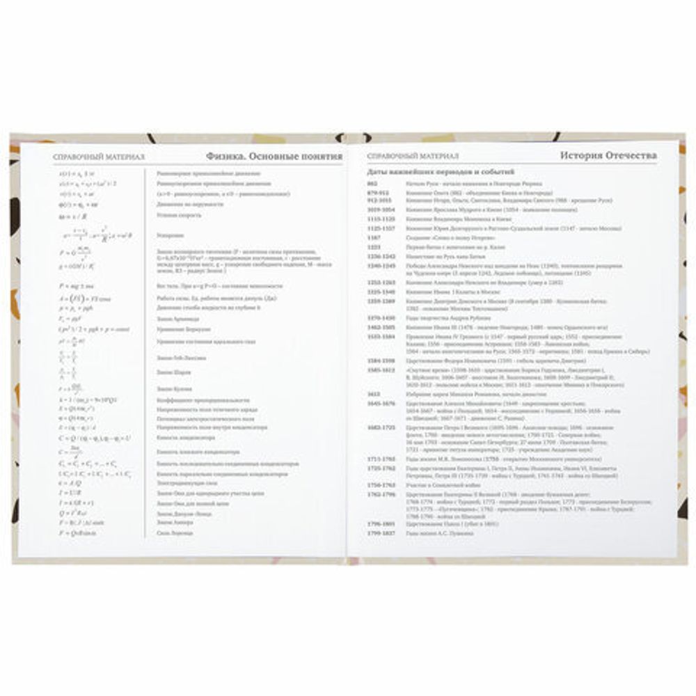 Дневник 5-11 класс 48 л., твердый, BRAUBERG, глянцевая ламинация, с подсказом, "Terrazzo", 106871