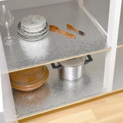 Наноплёнка /Алюминиевая самоклеющаяся защитная пленка / Защитный экран от брызг и жира для кухни (серебро)