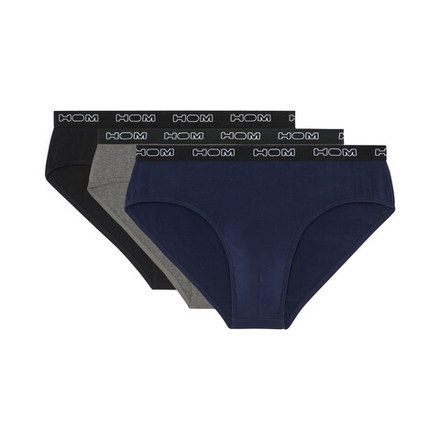 Мужские трусы брифы набор из 3-х штук (черные, серые, темно-синие) HOM BOXERLINES #2 Mini Briefs 3p 402467_40V002