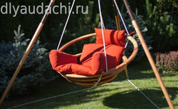 Подвесное деревянное кресло качели МАЙЯ SET+каркас