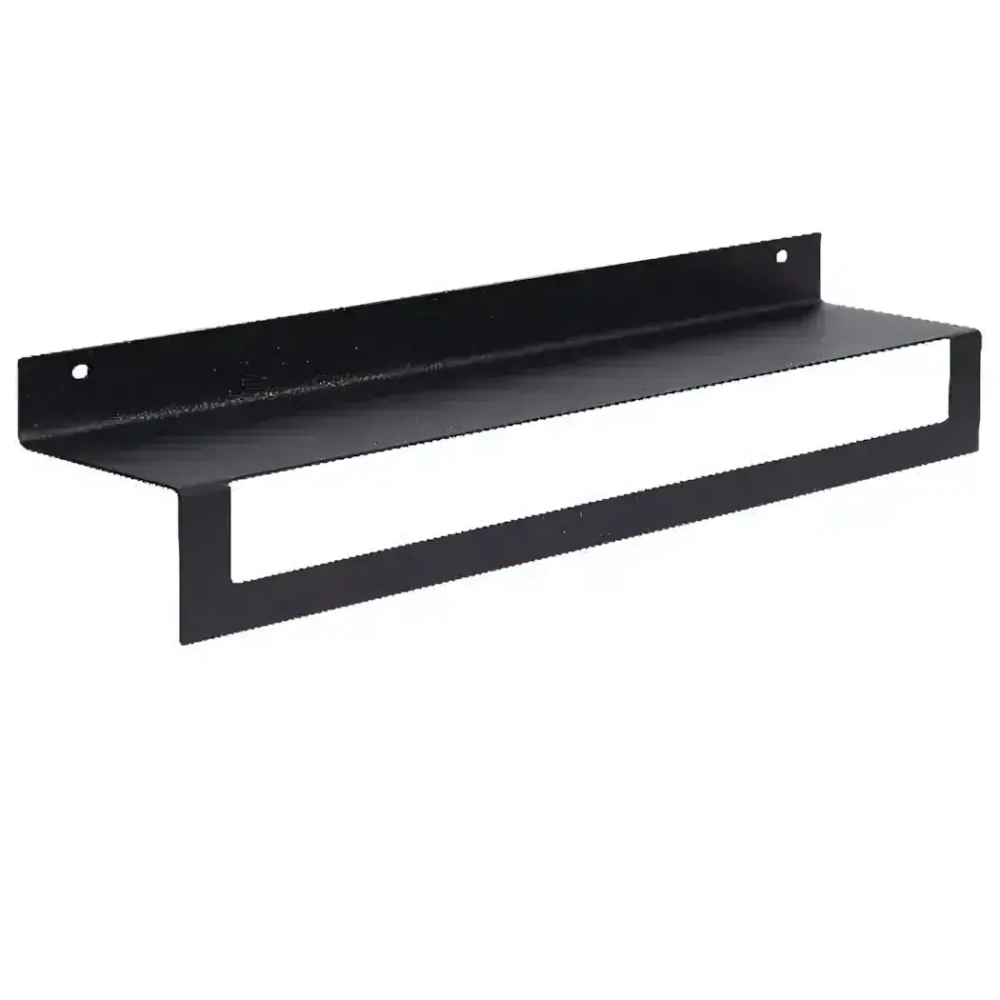 Полка настенная Line 50см с полотенцедержателем (черный)