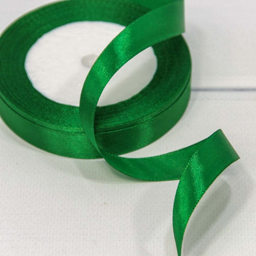 Лента Атласная 1,5см х 28м Сатин (Зеленый)