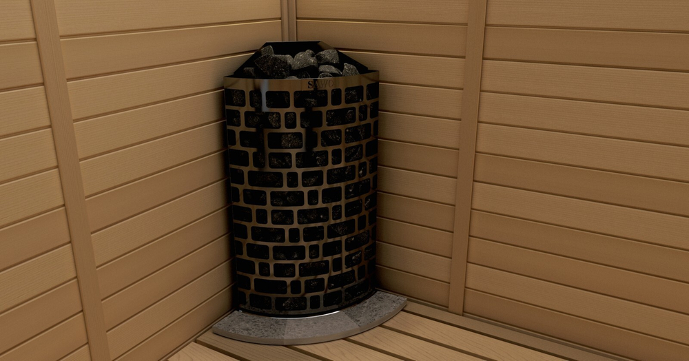 Электрическая печь SAWO ARIES ARI3-90NB-CNR-P (9 кВт, встроенный пульт, угловая, нержавейка)