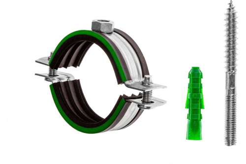 КОМПЛЕКТ/ ХОМУТ САНТЕХНИЧЕСКИЙ MAYER СО ШПИЛЬКОЙ 8*80 И ДЮБЕЛЕМ Д/ТРУБ 1/2" (20-24)