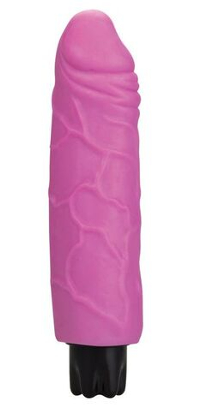 Розовый вибратор Realistic Skin Vibrator Regular - 18,3 см. (Цвет: розовый)