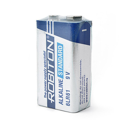 Батарейка щелочная 6LR61 ("Крона") Robiton