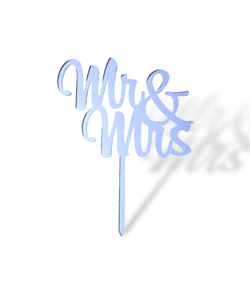 Топпер на палочке  "Mr Mrs" , 10см, акрил  2мм