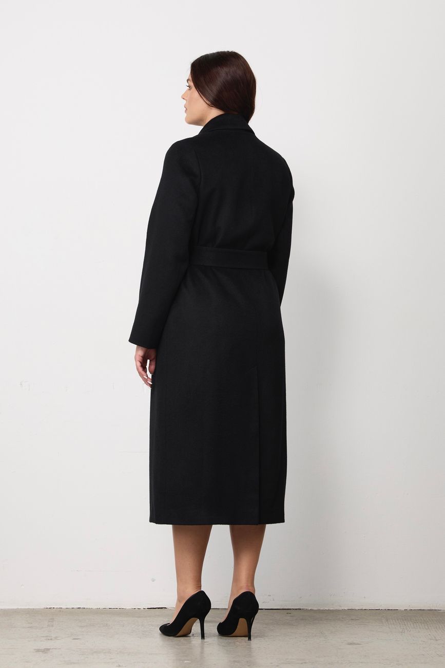 Пальто-халат, черный