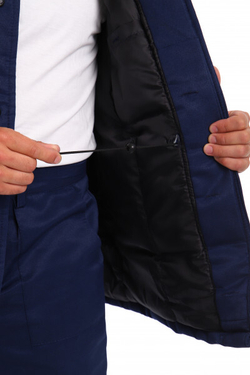 Куртка мужская утеплённая "Бригадир СОП" тёмно-синий/василёк