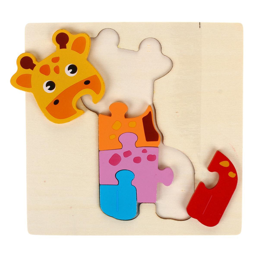 Развивающая игрушка деревянная Пазл животные мал, C-41877