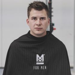 Пеньюар парикмахерский Moser Pinstripe Black (0092-0145)