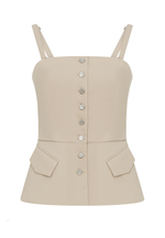 Топ приталенного силуэта (бежевый)