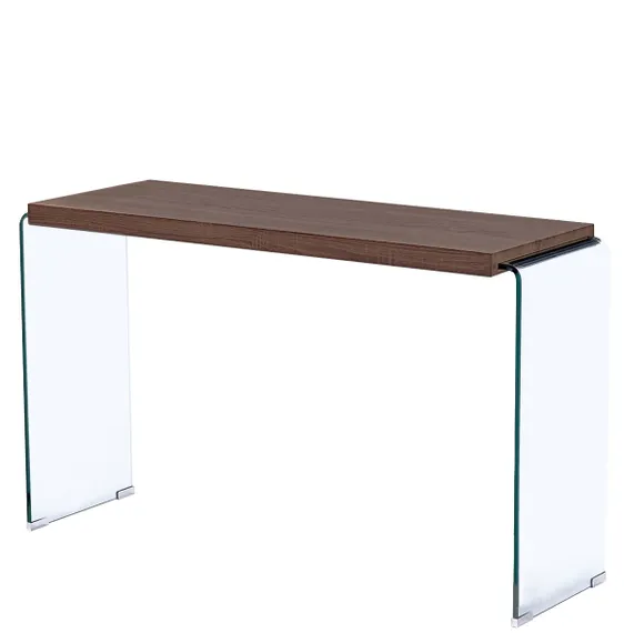 Консоль Glass с деревянной столешницей