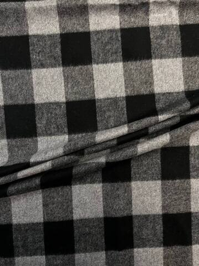 Хлопок фланель Balenciaga черно-серая клетка