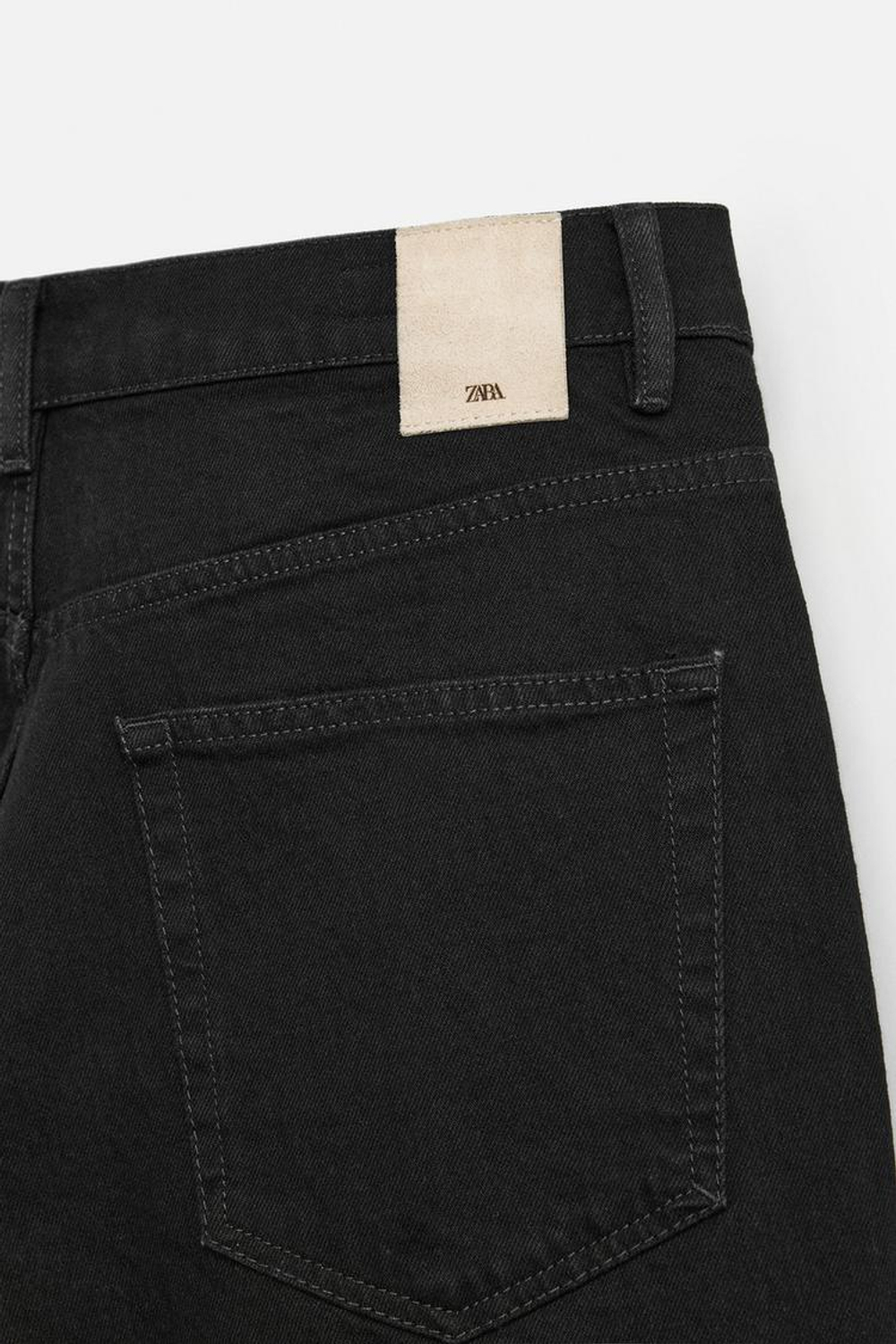 ZARA ДЖИНСОВЫЕ ШОРТЫ REGULAR FIT, ЧЕРНЫЙ