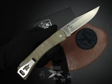 Складной нож BUCK 0110ODS4 110 Slim Knife Pro c клинком из стали CPM-S30V, рукоять микарта
