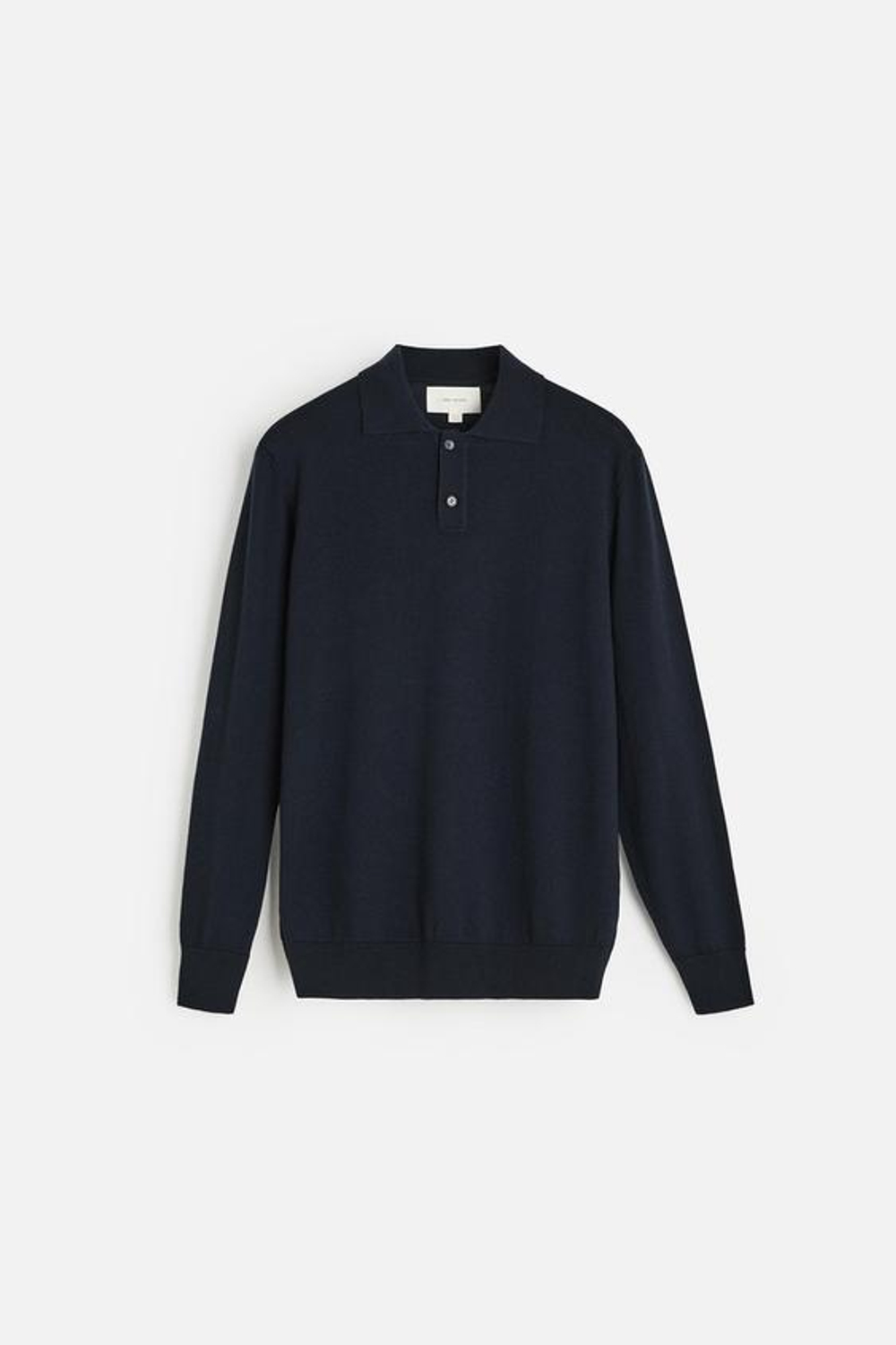 ZARA ПОЛО ИЗ МЕРИНОСОВОЙ ШЕРСТИ, МОРСКОЙ СИНИЙ