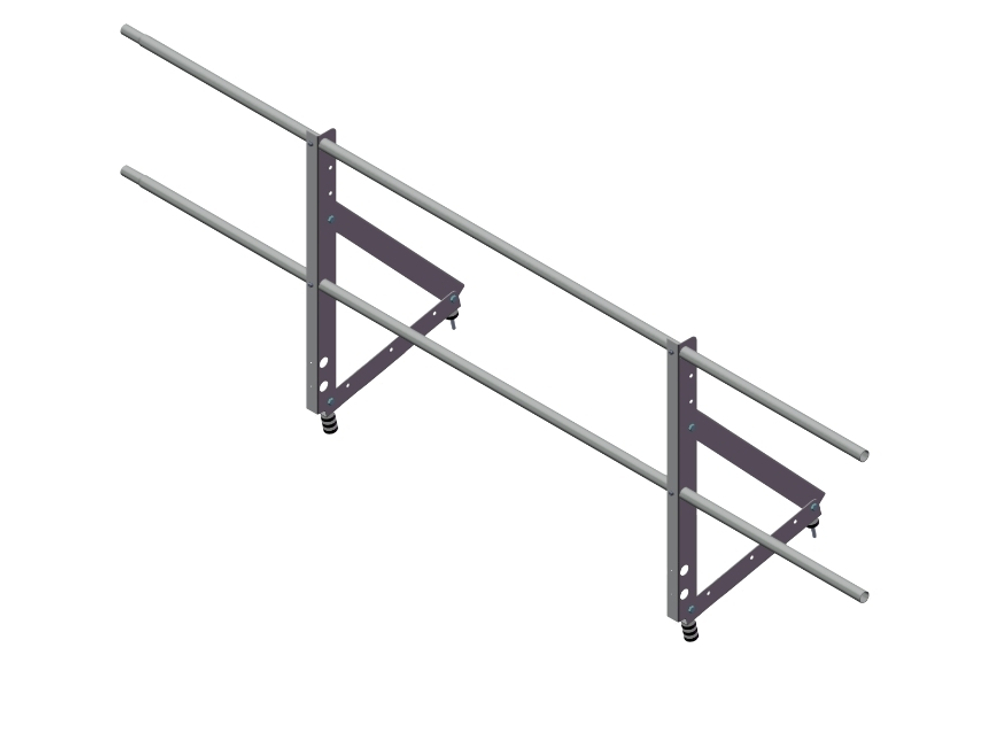 Ограждение кровельное Optima 0,65х2м RAL 3005/RAL 6005/RAL 8017