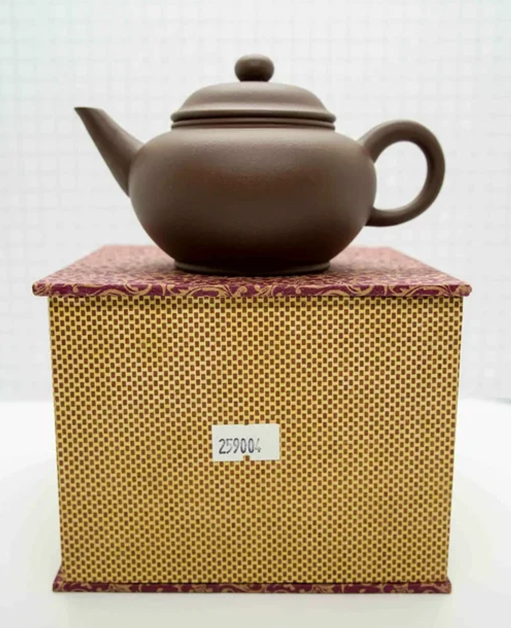 259004 Чайник ИСИН "Шуйпин - Уровень" 200мл, глина коричневый