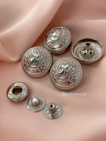 Установочные кнопки комплект "Герб" серебристые