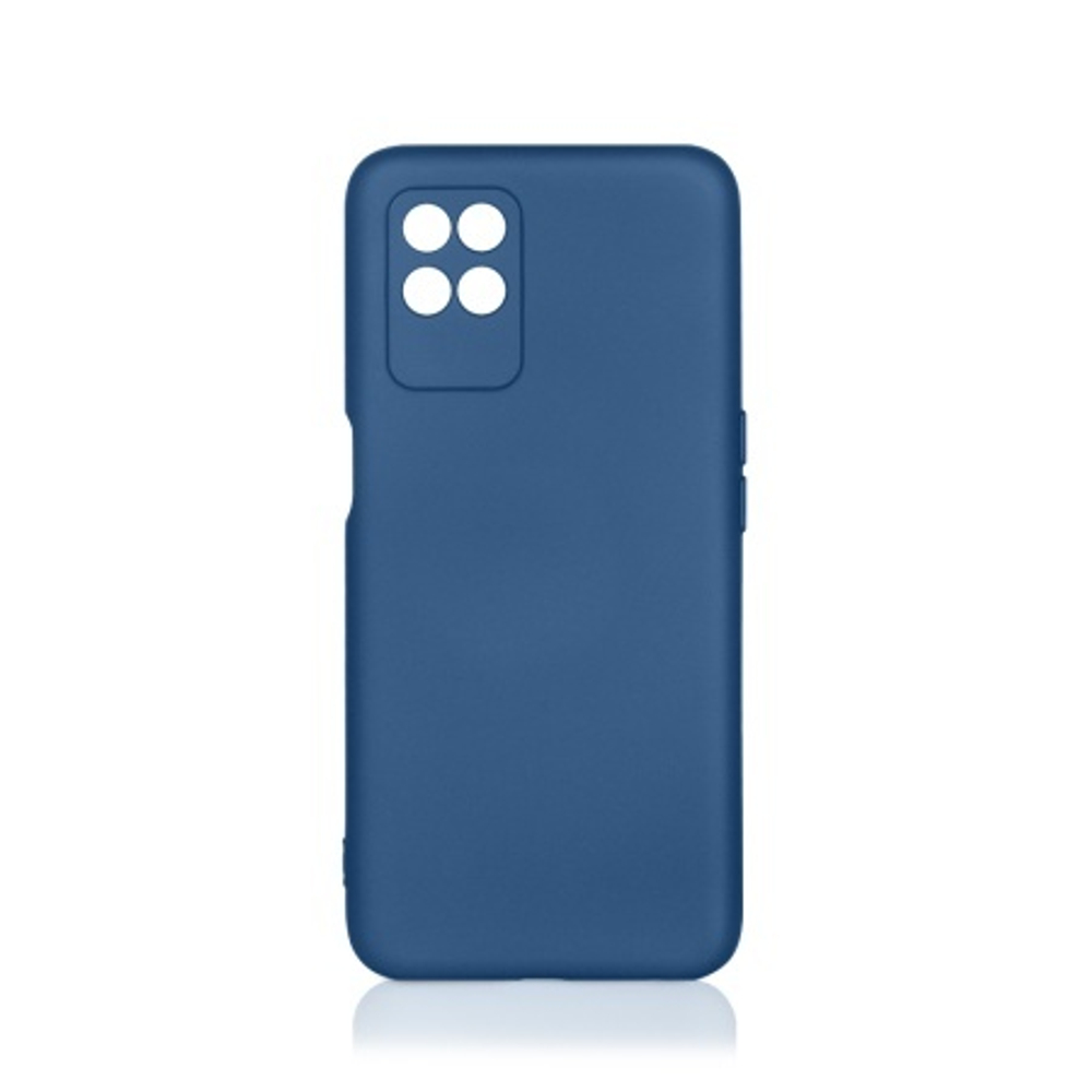 Силиконовый чехол с микрофиброй для Realme 8i blue DF
