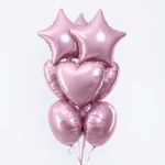 F Шар Звезда 18''/46 см, Розовый Макарунс (розовый перламутр) (БГ-15)