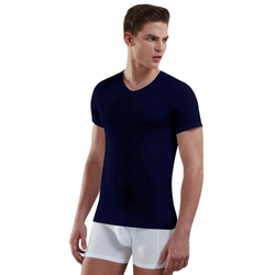 Мужская футболка с V-образным вырезом темно-синяя Doreanse 2855