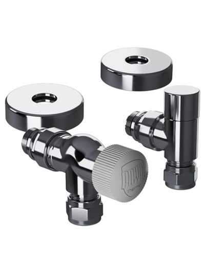 Набор термостатический осевой Royal Thermo Design Pro 15мм М30х1,5 (Хром)