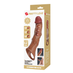 Фаллоудлинитель Baile карамельный с 3 регулируемыми вставками