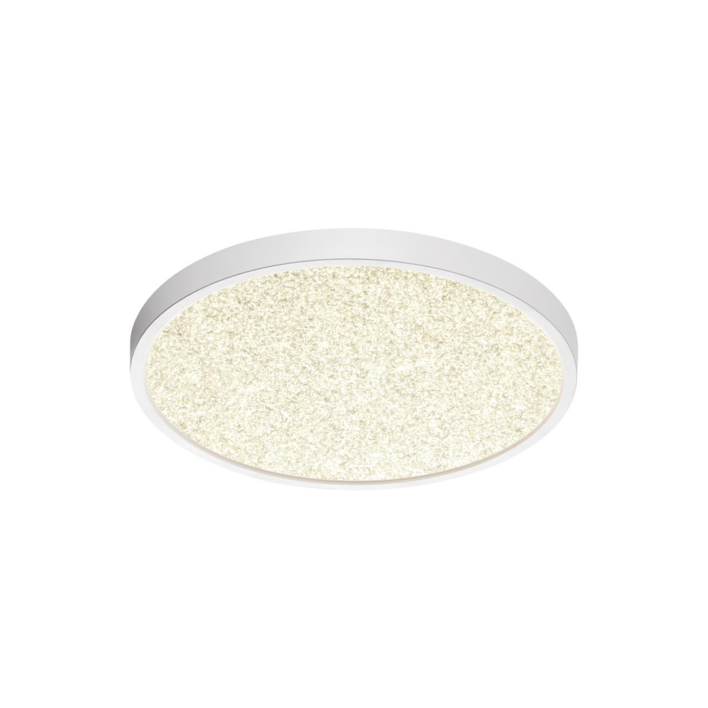 7661/24L MITRA LED SN 555 Светильник пластик/белый LED 24Вт 3000/4000K D300 IP40 OMEGA WHITE