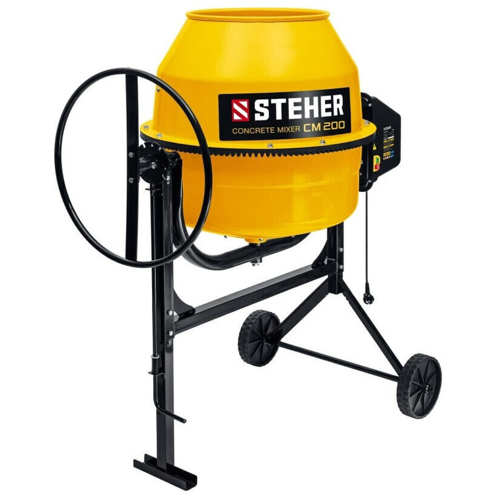 Бетоносмеситель с полиамидным венцом Steher CM-200 1000 Вт 200 л