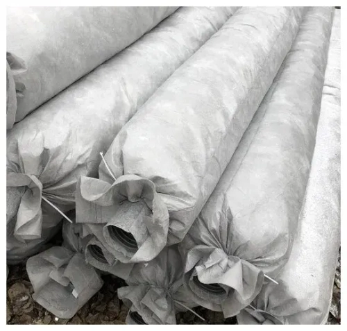 Дренажные трубы с наполнителем D110 для монтажа без щебня