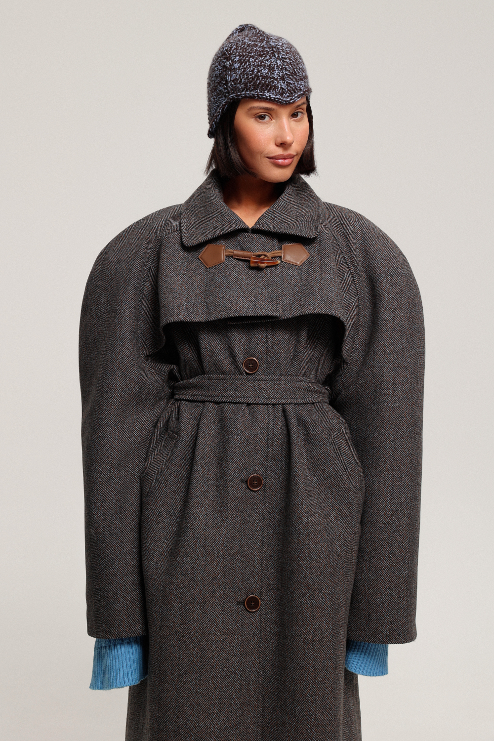 Пальто реглан миди