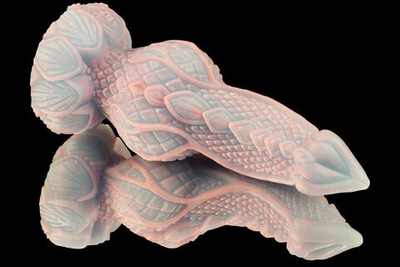 Фантазийный фаллоимитатор Оками large - 27 см. (Цвет: персиковый)